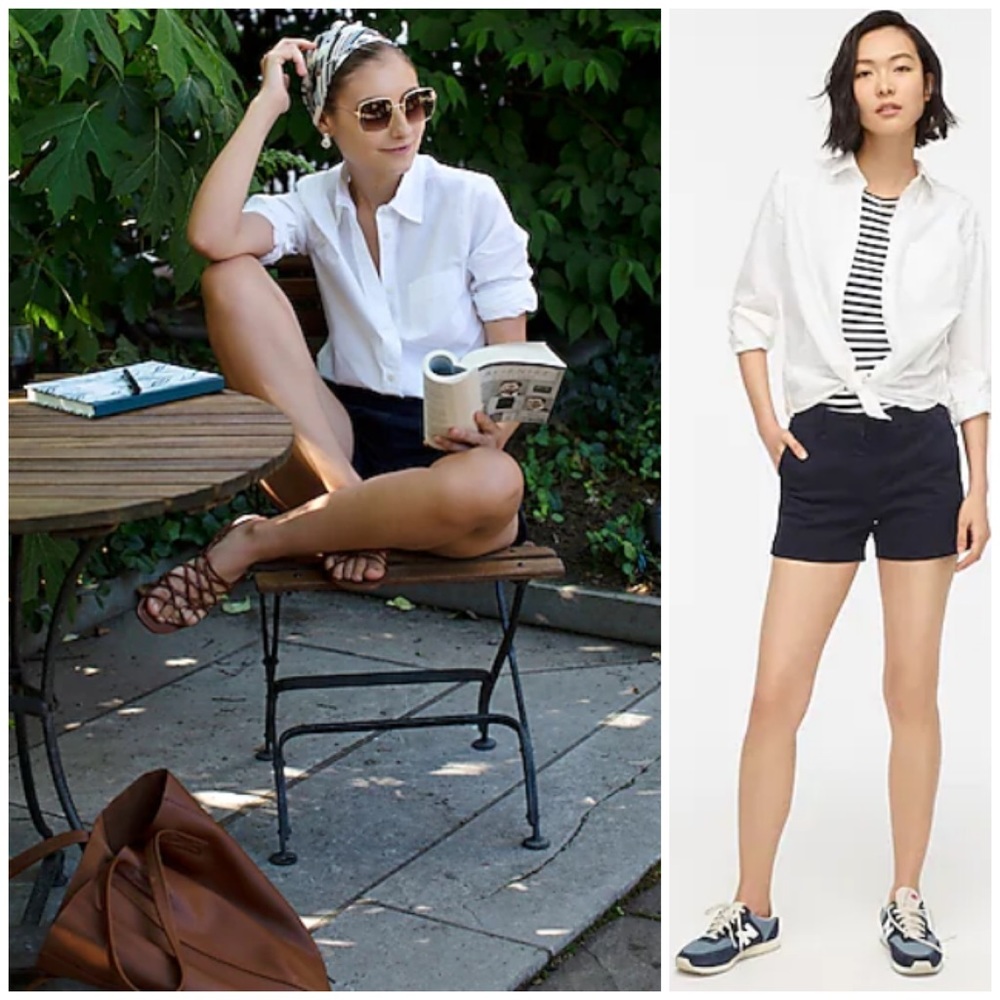 J. Crew 3.5" Shorts• Broken-in Chino Shorts • Navy